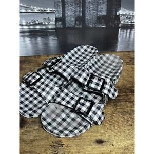 Madden Girl Black and White Checkered Sandals
